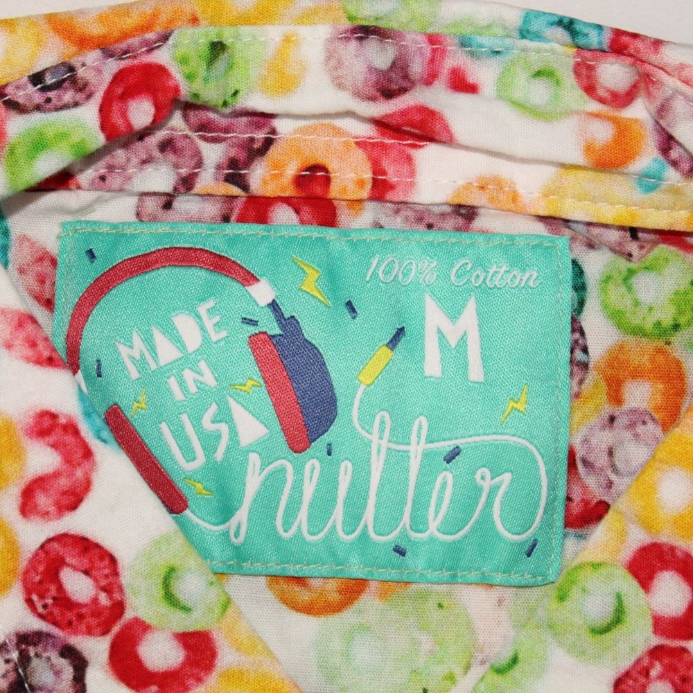 Chubbies The Nutter Med Tooty Fruity Loop Cereal Button Down Collar Dress Shirt - Picture 3 of 3